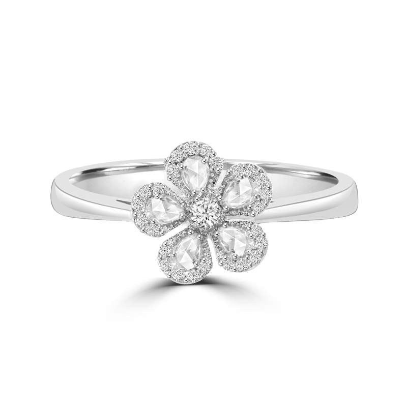 VIVAAN Floral Diamond Ring
